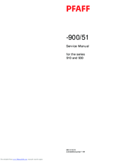 Pfaff 930 Series Service Manual