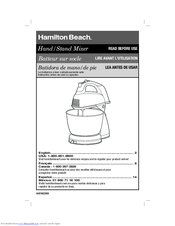 Hamilton Beach 64650 Read Before Use