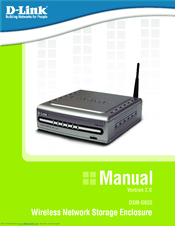 D-Link DSM-G600 - MediaLounge Wireless G Network Storage Enclosure NAS Server Instruction Manual