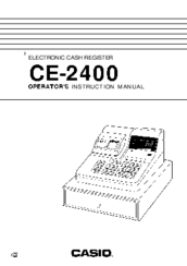 Casio CE-2400 Operator's Instruction Manual