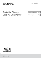 Sony BDP-SX910 Operating Instructions Manual