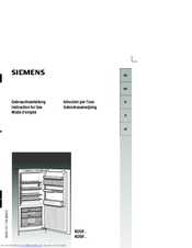 Siemens KI26F series Instructions For Use Manual