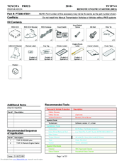 Toyota PT398-47091 Installation Manual