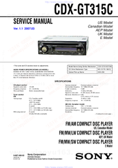 Sony CDX-GT315C Service Manual
