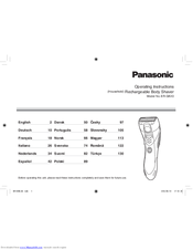 Panasonic ER-GK40 Operating Instructions Manual