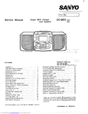 Sanyo DC-MS1 Service Manual
