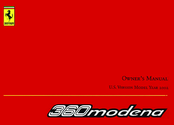 Ferrari 360 Modene 2002 Owner's Manual