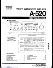 Yamaha A-520 Service Manual