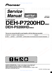 Pioneer DEH-P5200HD Service Manual