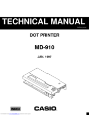 Casio MD-910 Technical Manual