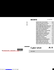 Sony Cyber-shot DSC-S5000 Instruction Manual