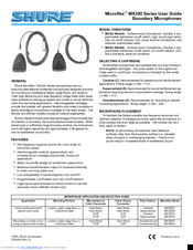 Shure Microflex MX300 series User Manual