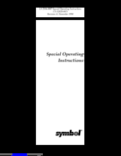 Symbol LS 2104 Special Operating Instructions