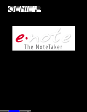 Genie E-Note NoteTaker Operating	 Instruction