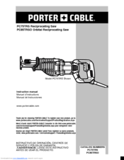 Porter-Cable PC75TRS Instruction Manual