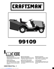 Craftsman 99109 Instruction Manual
