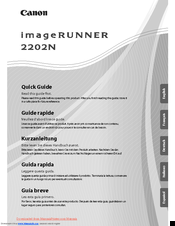 Canon imageRUNNER 2202N Quick Manual