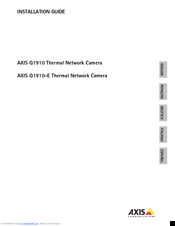 Axis Q1910 Installation Manual