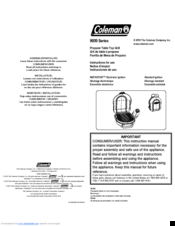Coleman 9939 Series Instructions For Use Manual