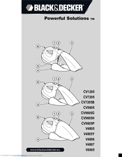 Black & Decker CV7205 Original Instructions Manual