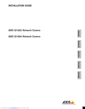 Axis Q1604 Installation Manual