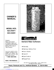 Kenmore 625.348471 Owner's Manual