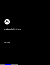 Motorola hintTM QA30 User Manual