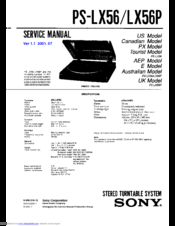 Sony PS-LX56 Service Manual