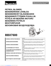 Makita BBX7600 Original Instruction Manual