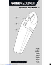 Black & Decker Dustbuster V1250N Original Instructions Manual