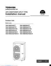 Toshiba RAV-SM2804AT8Z-E Installation Manual