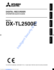 Mitsubishi DX-TL2500E Operation Quick Manual