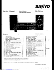 Sanyo DC-T44 Service Manual
