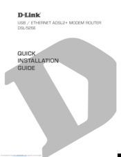 D-Link DSL-526E Quick Installation Manual
