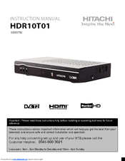 Hitachi HDR10T01 Instruction Manual