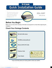 D-Link DSL-520T Quick Installation Manual