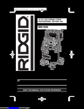 RIDGID wd1956 Operator's Manual