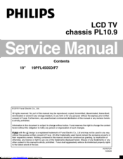 Philips 19PFL4505D/F7 Service Manual