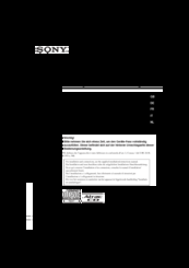 Sony CDX-R6550 Operating Instructions Manual