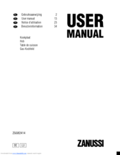 Zanussi ZGG62414 User Manual