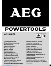 AEG AP 250 ECP Original Instructions Manual