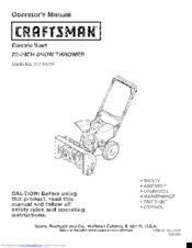 Craftsman 247.88755 Operator's Manual