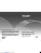 TP-Link Archer D2 Quick Installation Manual