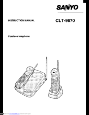 Sanyo CLT-9670 Instruction Manual