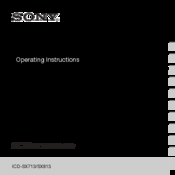 Sony ICD-SX813 Operating Instructions Manual