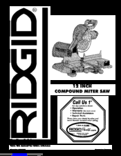RIDGID MS1250 Owner's Manual