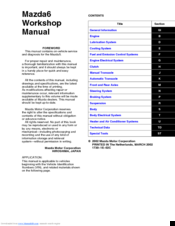 Mazda 6 2002 Workshop Manual
