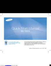 Samsung ES19 Quick Start Manual