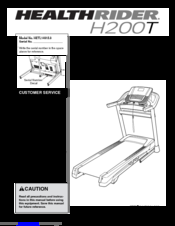 HEALTH RIDER H200T HETL14915.0 User Manual