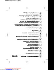 Bosch KGS 36N00 Installation And Conversion Instructions
